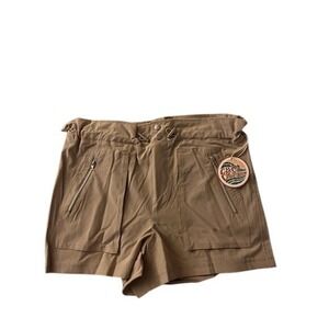 C&C California Tan Cargo Paperbag Waist Utility Shorts Women's, Large